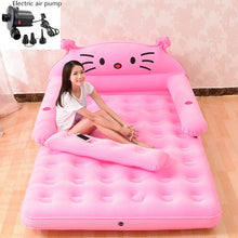 Load image into Gallery viewer, Folding Inflatable Bed Sofa Double Men Soft Cameretta Beds Living Room Furniture Anti-leakage Cartoon Cute Bedroom Muebles