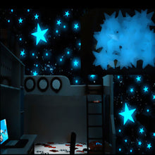 Load image into Gallery viewer, 100pcs Room Decor Fluorescent Glow In The Dark Stars Wall Sticker Home Interior Stickers Muraux Pour Enfants Chambres Dropship c