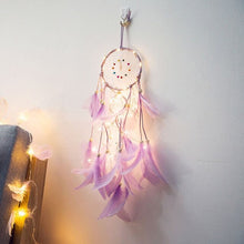 Load image into Gallery viewer, LED Illumination Dream Catcher Wind Chimes Decoration Light String Chambre Enfant Dromenvanger Campanula Ornaments Wall Hanging