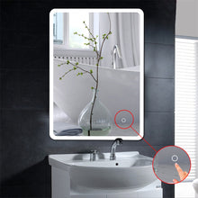 Load image into Gallery viewer, Hot Anti-fog Mirror Beauty Makeup LED Mirror Bath Room Vanity Cosmetic Miroir Wall Mounted Lighted LED Mirror for Bathroom HWC