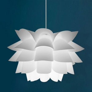 Abajur LED Bulb Creative Lotus Shape Chandelier Living Room Dining Room Bedroom Bar Desk Art Decor Light Cover Shade Warm Light