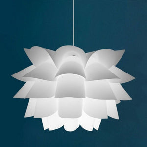 Abajur LED Bulb Creative Lotus Shape Chandelier Living Room Dining Room Bedroom Bar Desk Art Decor Light Cover Shade Warm Light