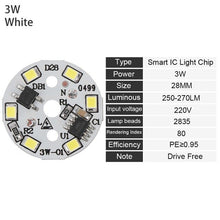 Load image into Gallery viewer, 2019 Hot Sale DIY LED Bulb Lamp SMD 15W 12W 9W 7W 5W 3W Light Chip AC220V Input Smart IC LED Bean For Bulb Light White Dropship