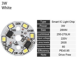 2019 Hot Sale DIY LED Bulb Lamp SMD 15W 12W 9W 7W 5W 3W Light Chip AC220V Input Smart IC LED Bean For Bulb Light White Dropship