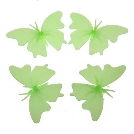 lot de 4 papillon fluorescent decoration Chambre Enfant Stickers