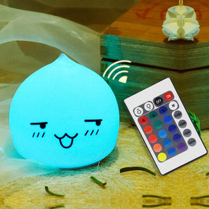 Lampe enfant chambre chevet Night Light for Kids Baby Cute Cat Change Color in Water Toys Led Cat Silicon Lamp Cat Lamp Holiday