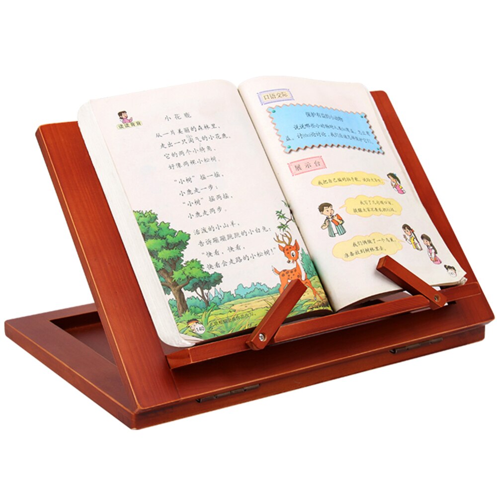 Multifunctional Foldable Wood Bookshelf Stand Cookbook Holder Reading Rack Wooden Reading Book Support Stand Holders Tablet PC