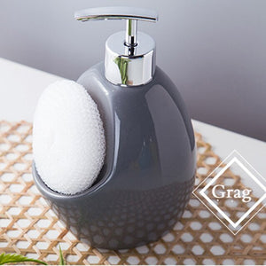 Wourmth  Ceramic soap dispenser bath room lotion bottle colored glaze ceramic container Emulsion bottle Shower bottle Press