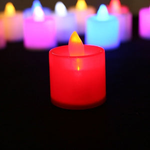 Electronic Candle LED Light Mini Colorful Romantic Smokeless Flameless Candle Lamp Wedding Birthday Party Christmas